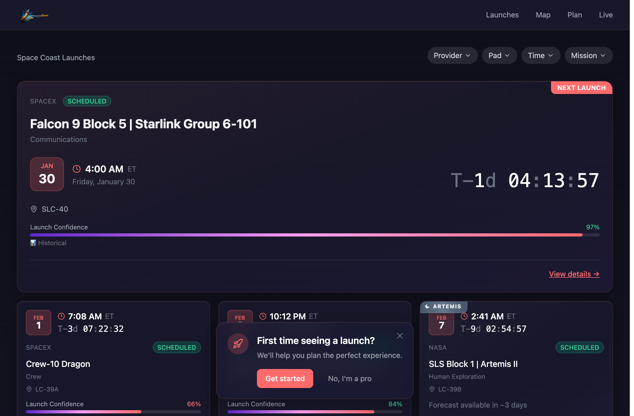 WatchTheLaunch screenshot